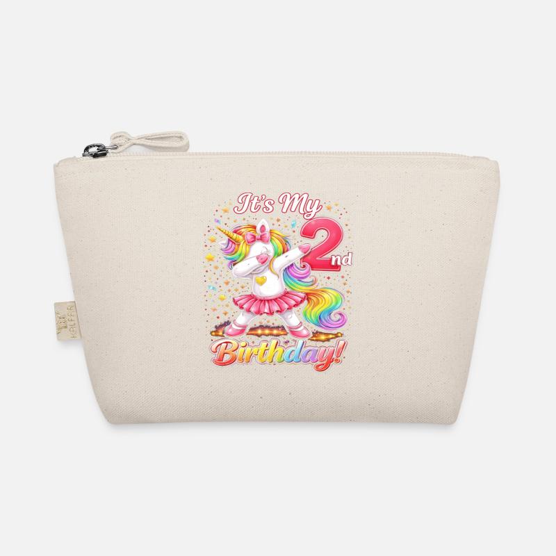 Unicorn Second Birthday Celebration Organic Pouch