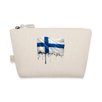 Finnische Flagge bunte Farbe - Bio-Täschchen - Natur - Vorne
