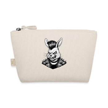 Heavy Metal Easter Bunny Rocker Easter Hardcore Bunny - Organic Pouch - nature - Front