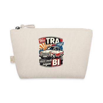 Vintage Trabi Wer TRA sagt muss auch BI sagen - Bio-Täschchen - Natur - Vorne