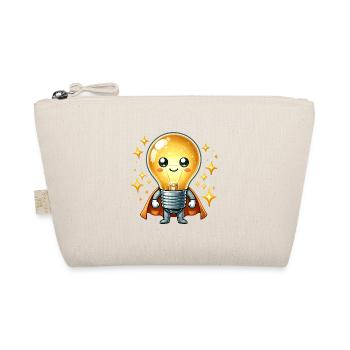 Light Bulb Superhero Hero Lamp - Organic Pouch - nature - Front