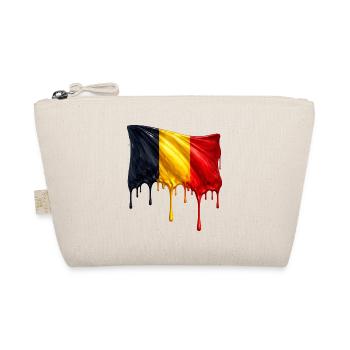 Belgian flag in bright colours - Organic Pouch - nature - Front