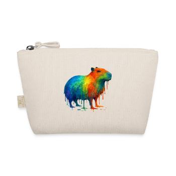 Capybara in bunten Farben - Bio-Täschchen - Natur - Vorne