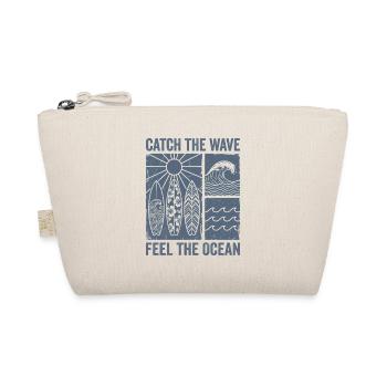 Surf Shirt Waves Sea Surfer Gift Summer - Organic Pouch - nature - Front