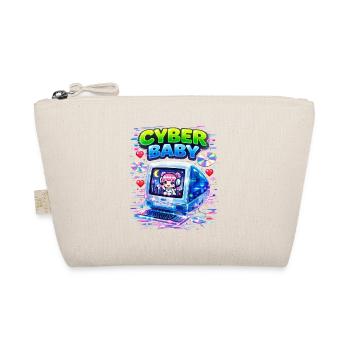 Cyber ​​Baby pixel art with Y2K aesthetic. - Organic Pouch - nature - Front