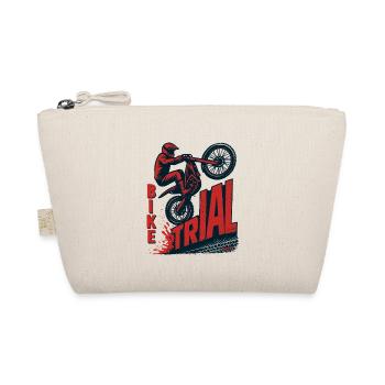 MotoTrial-Fahrer-Grafik - Bio-Täschchen - Natur - Vorne