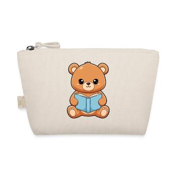 Boot Bear Reding Readers de Kawaii adorables - Trousse biologique - nature - Devant