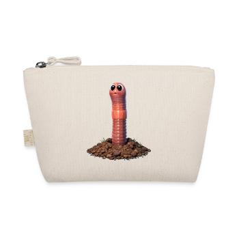 Mudworm cartoon with big eyes - Organic Pouch - nature - Front
