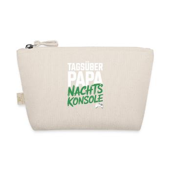 Tagsüber Papa Nachts Konsole Gamer Vater Zocker - Bio-Täschchen - Natur - Vorne