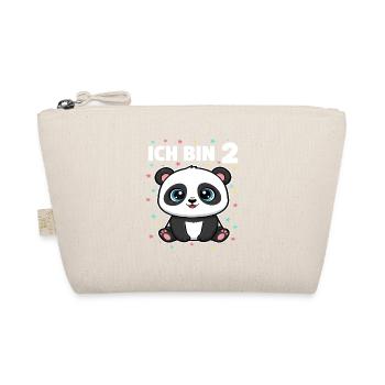 Ich bin 2 - Süßes Panda zum 2. Geburtstag - Bio-Täschchen - Natur - Vorne