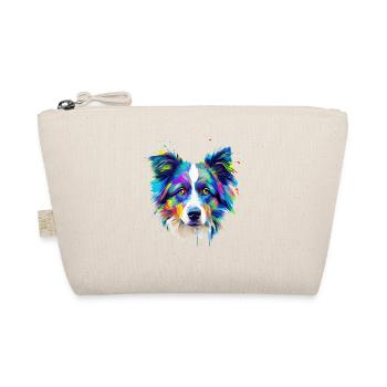 Colourful Australian Shepherd Art - Organic Pouch - nature - Front