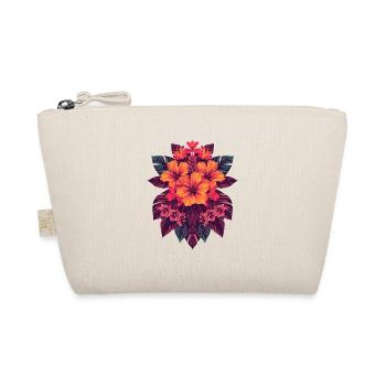 Tropical Hibiscus Floral Splendour - Organic Pouch - nature - Front