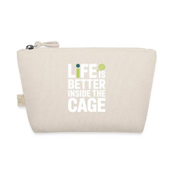 Padel Player Life Is Better Inside The Cage Padel - Organic Pouch - nature - Front
