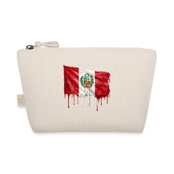 Schmelzende Peru-Flagge Kunst - Bio-Täschchen - Natur - Vorne