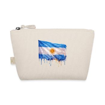 Argentinische Flagge Tropfkunst - Bio-Täschchen - Natur - Vorne