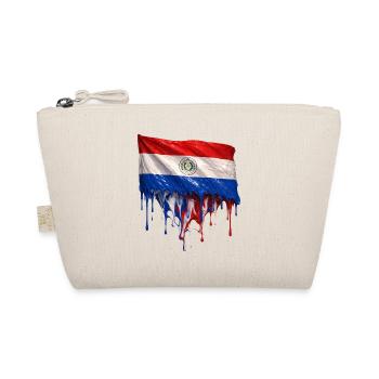Paraguay Flagge Tropfenkunst - Bio-Täschchen - Natur - Vorne