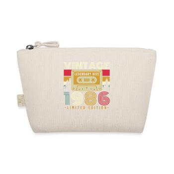 1986 Vintage Retro Geburtstagsgeschenk - Bio-Täschchen - Natur - Vorne