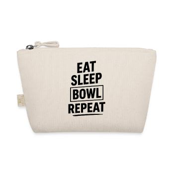 Eat Sleep Bowl Repeat Bowling Sport Fan - Organic Pouch - nature - Front