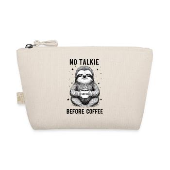 No conversation in front of coffee lover sloth - Organic Pouch - nature - Front