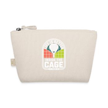 Padel Player Life Is Better Inside The Cage Padel - Organic Pouch - nature - Front