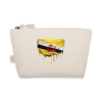 Brunei Flags Drop Art - Organic Pouch - nature - Front