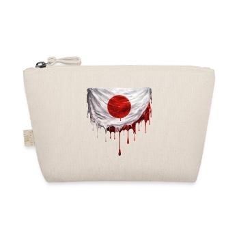 Dripping Japan Flag Art - Organic Pouch - nature - Front