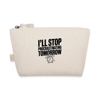 Morgen höre ich auf zu prokrastinieren - Bio-Täschchen - Natur - Vorne