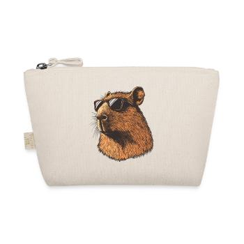 Capybara mit Sonnenbrillen – Retro Cartoon - Bio-Täschchen - Natur - Vorne