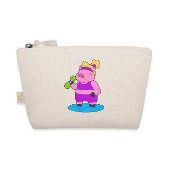 Bodybuilder cochon avec haltères - Trousse biologique - nature - Devant