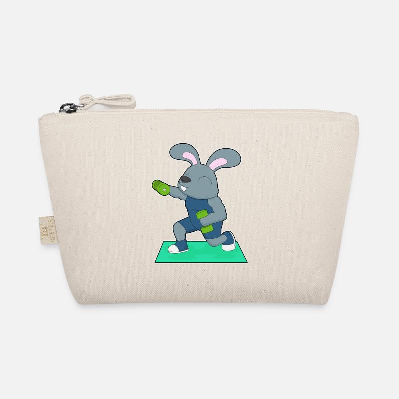 Bunny Bodybuilder Dumbbells Bodybuilding Organic Pouch