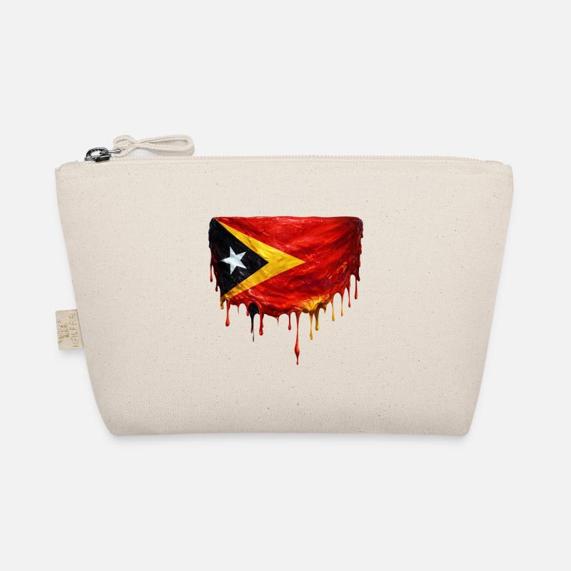 TimorLeste Drop Flag Organic Pouch
