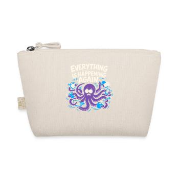 Funny Octopus Overstimulated - Organic Pouch - nature - Front