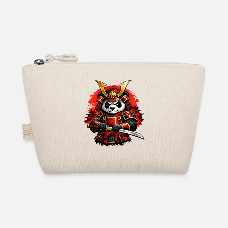 Samurai Panda with Japanese Style Katana Organic Pouch