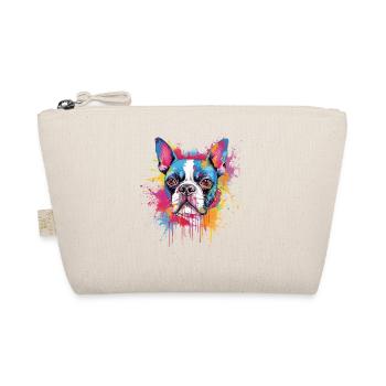 Portrait du Boston Terrier en couleur - Trousse biologique - nature - Devant