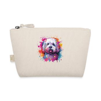 Colorful Bichon Fris Splash Art Dog - Organic Pouch - nature - Front