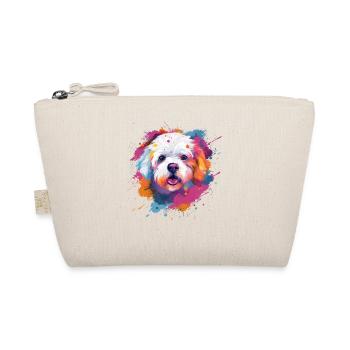 Art éclaboussuré coloré de chien en Bichon Fris - Trousse biologique - nature - Devant