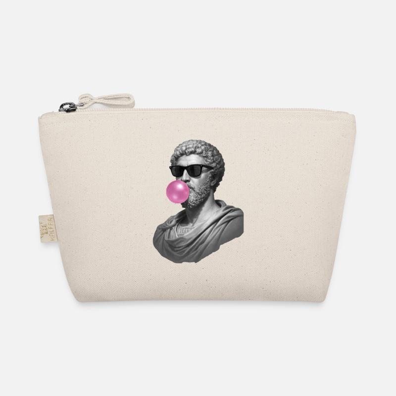 Marcus Aurelius with chewing gum and sunglasses Organic Pouch