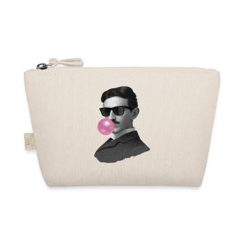 Nikola mit Kaugummi und Sonnenbrille - Bio-Täschchen - Natur - Vorne