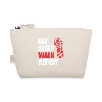 Eat Sleep Walk Repeat - Shoe Print Hiking - Organic Pouch - nature - Front