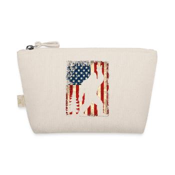 Bigfoot Rock Auf Schild Sasquatch Yeti USA Flag - Bio-Täschchen - Natur - Vorne