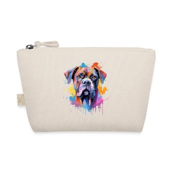 Colorful Splash Art Boxer Dog - Organic Pouch - nature - Front