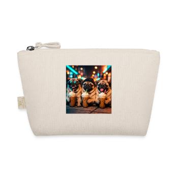 Funny Pug Lovers Midnight Coffee Lover - Organic Pouch - nature - Front