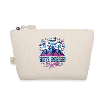 Yeti Squad Ski Snowboard Winter - Bio-Täschchen - Natur - Vorne