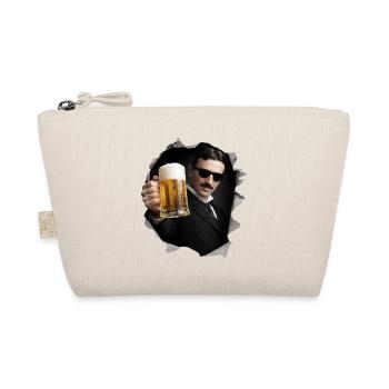 Nikola with beer and sunglasses - Organic Pouch - nature - Front