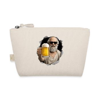 Socrates with beer and sunglasses - Organic Pouch - nature - Front