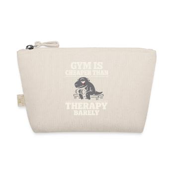Emo Dinosaurier Lustiges Gym Sad Workout Lifting - Bio-Täschchen - Natur - Vorne