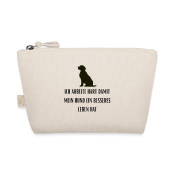 Shirt Hundeliebhaber Männer Frauen Hunde Golden  - Bio-Täschchen - Natur - Vorne