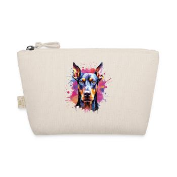 Portrait vibrant du doberman à l’aquarelle - Trousse biologique - nature - Devant