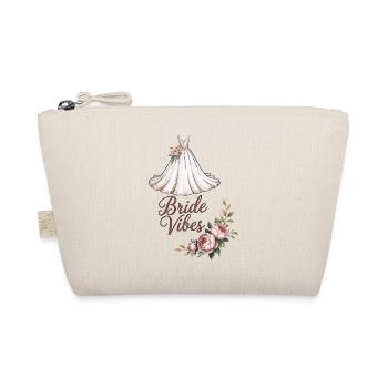 Bride Vibes Floral Dress - Organic Pouch - nature - Front