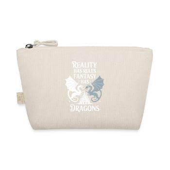 Fiction Fantasy Dragon Novel Bookworm Funny - Organic Pouch - nature - Front